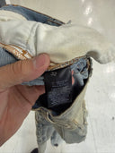 BALMAIN RIBBED MOTO DENIM