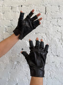 CAROL CHRISTIAN POELL LEATHER BIKER GLOVES