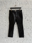 CELINE LEATHER STRAIGHT LEG PANTS