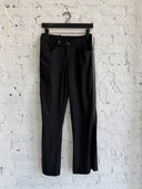 CHROME HEARTS LEATHER TRIMMED SUIT TROUSERS