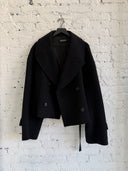 ANN DEMEULEMEESTER DOUBLE BREASTED WOOL COAT