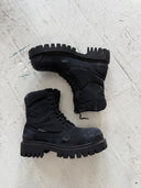 BALENCIAGA BLACK CANVAS STRIKE BOOT
