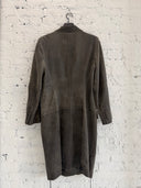 ANN DEMEULEMEESTER CRACKED LEATHER TRENCH COAT
