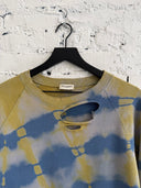 S/S 2016 SAINT LAURENT THRASHED TYE DYE SWEATER
