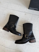ERD ROSE BUCKLE ENGINEER BOOTS