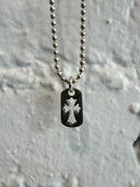CHROME HEARTS MINI CROSS CUTOUT DOG TAG