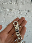 CHROME HEARTS CUBAN LINK KEYCHAIN WITH DOUBLE DAGGER PENDANT