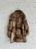SUPREME X MM6 PATCHWORK FUR COAT