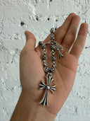 CHROME HEARTS CROSS PENDANT 26 IN CROSS BALL WALLET CHAIN