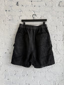 RICK OWENS WAXED CORDUROY CARGO SHORTS
