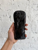 CHROME HEARTS PATENT LEATHER LEOPARD FLEUR GLASSES CASE