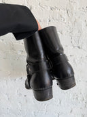 SAINT LAURENT LEATHER HARNESS ‘WYATT’ BOOT
