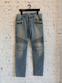 BALMAIN MOTO DENIM