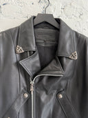 CHROME HEARTS JJ DEAN LEATHER STAR BIKER JACKET