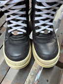RICK OWENS X CHROME HEARTS BLACK LEATHER DUNKS