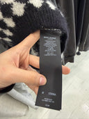 SAINT LAURENT WOOL DIAMOND MOTIF TURTLE NECK SWEATER