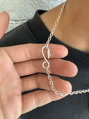 GOROS SILVER XL FEATHER AND STAMP ON ROPE NECKLACE