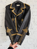 S/S 2015 SAINT LAURENT ‘PSYCH ROCK’ OFFICER LEATHER JACKET