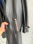 MARKING DISTANCE ‘HORNBALL’ LEATHER TRENCH COAT