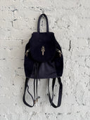 CHROME HEARTS DAGGER EMBELLISHED SUEDE LEATHER ‘IGGY’ BACKPACK