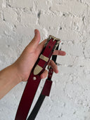 ERD DOUBLE ROSE BUCKLE RED BELT