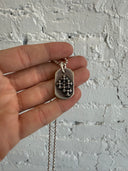 CHROME HEARTS CEMETERY CROSS DOG TAG
