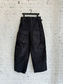BALENCIAGA LARGE DISTRESSED BLACK CARGOS