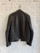 BALMAIN QUILTED LEATHER RIDER JACKET