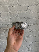 CHANEL SILVER METALLIC BELT