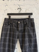 CHROME HEARTS WOOL PLAID PANTS