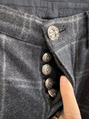 CHROME HEARTS WOOL PLAID PANTS